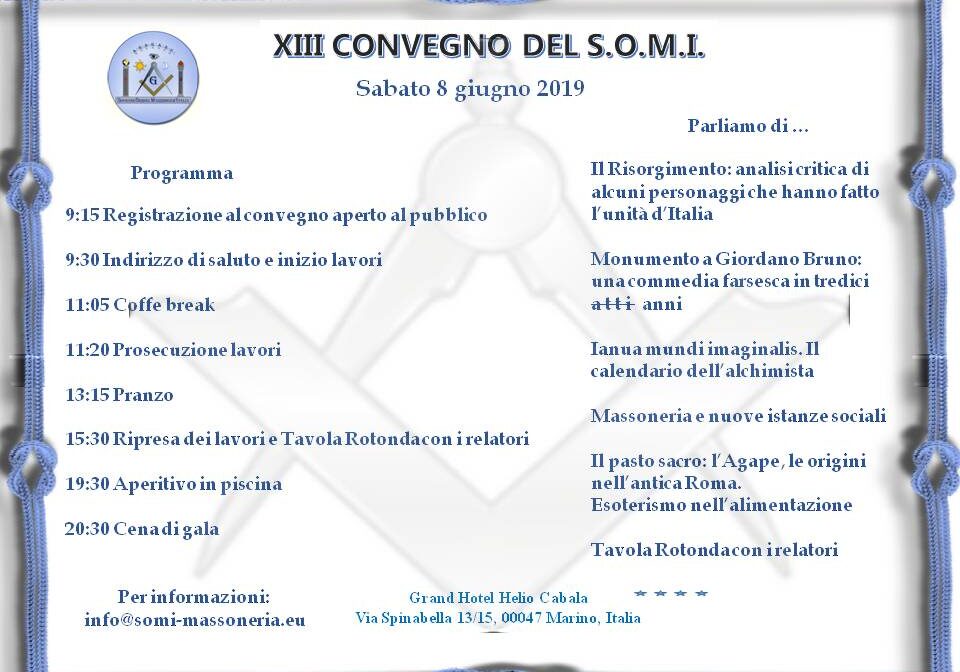 Programma convegno Marino 8 giugno 2019.